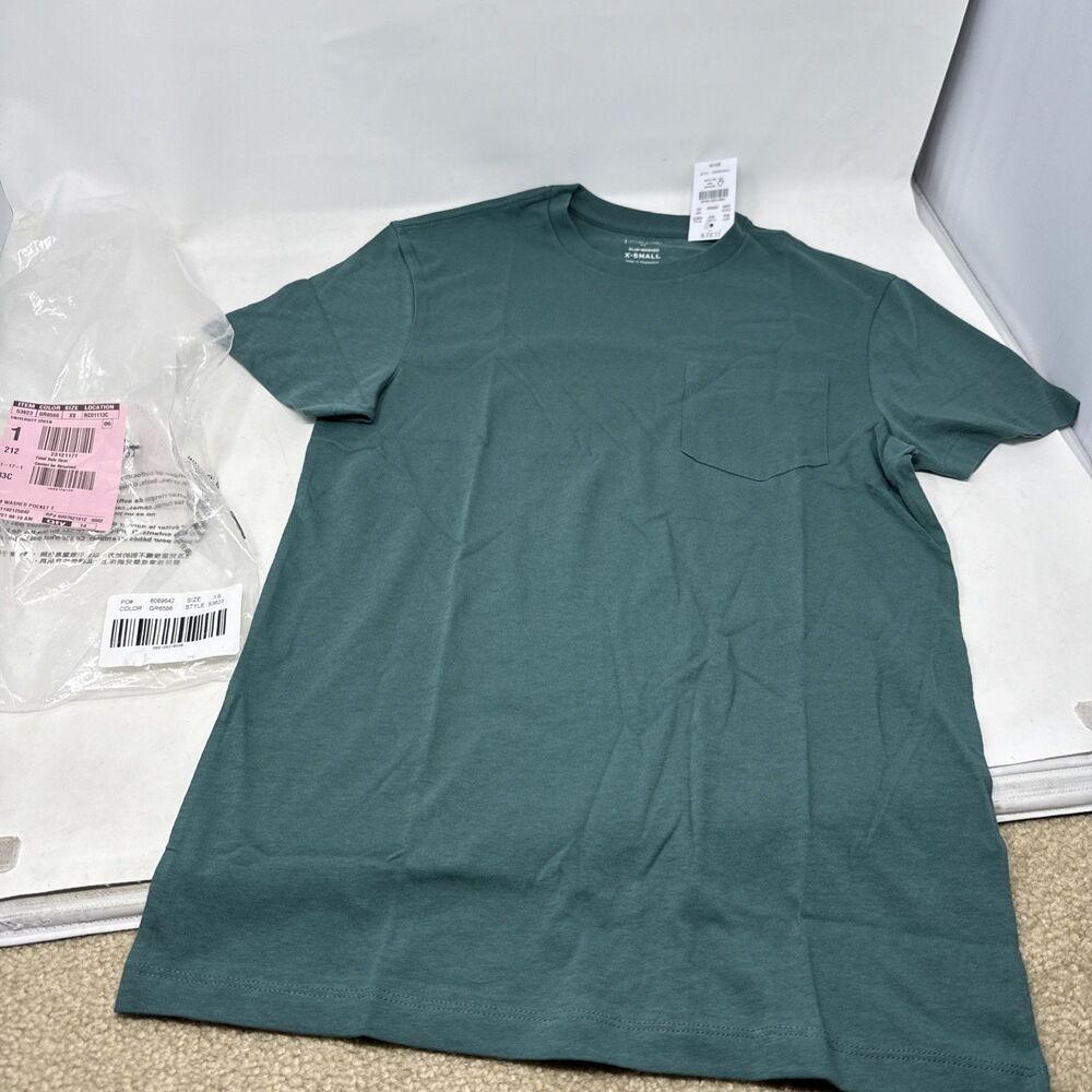 NWT Women's J.Crew Slim Washed Tee T-Shirt University Green Extra Small XS